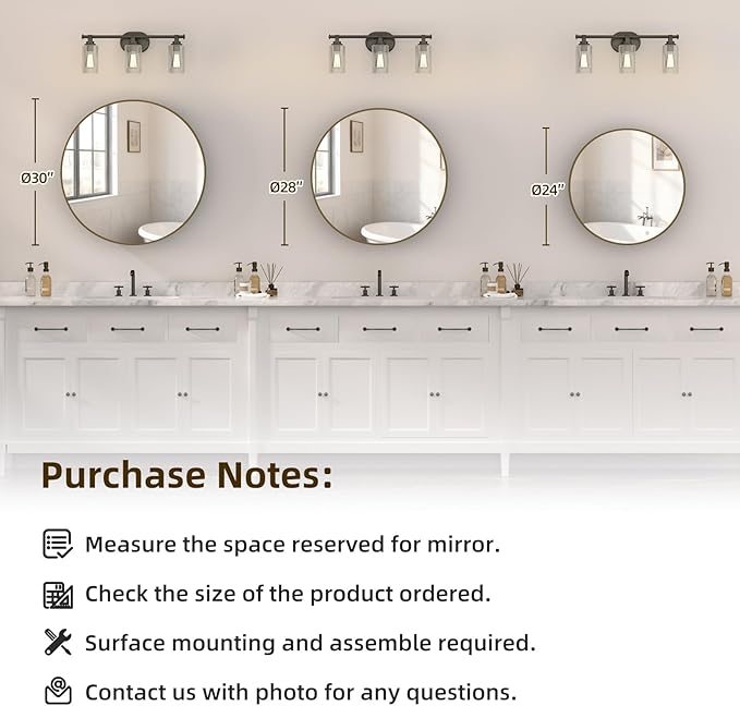 30 x 30 in Round Gold Mirror Medicine Cabinet Surface Mounted, Circular Modern Bathroom Medicine Cabinet with Mirror, Metal Framed Medicine Cabinets with Tempered Glass Mirror