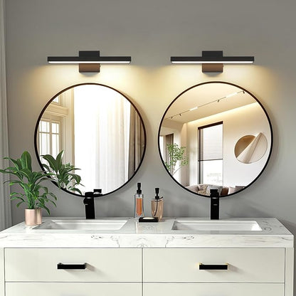 Joosenhouse Black Vanity Light for Bathroom 5CCT Dimmable LED Bath Light | Modern Bathroom Light Bar for Makeup Mirror 16.53 Inch 16W
