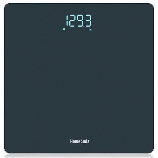 Homebuds Bathroom Scale for Body Weight, Precision 0.1lb by Our Professional Scale Factory Since 2001, Digital Weight Scale LED Display and Step-On, 3*AAA Batteries Included, 400lb/182kg, Blue | Professional Factory Since 2001 Digital Weight Loss Scale...