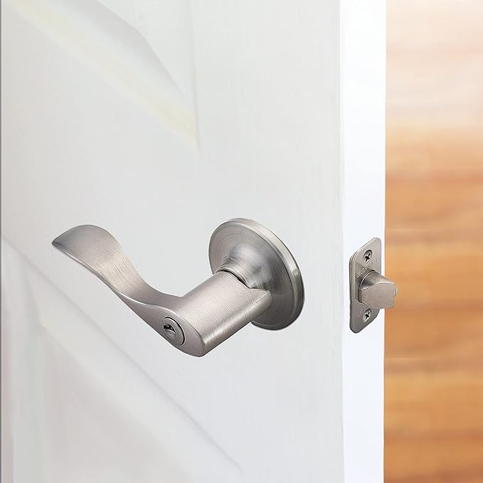 Design House 700500 Springdale Keyed Entry Door Lever Satin Nickel