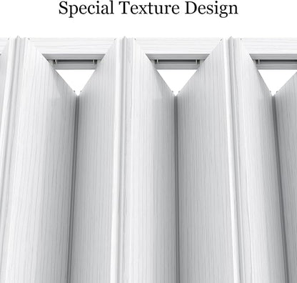 SmartStandard 48" x 80" Accordion Doors Interior, Double Walled, White | Easy to Assemble, Save Space, PVC Accordion Folding Doors for Closet Doorway Basement, with Track and Hardware