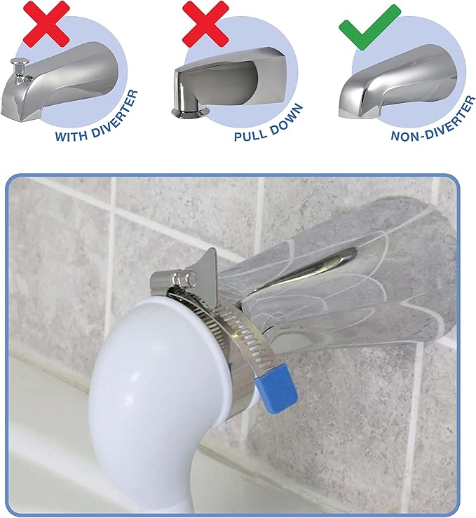 Danco VersaSpray Portable Handheld Shower Head Sprayer, White (10086)