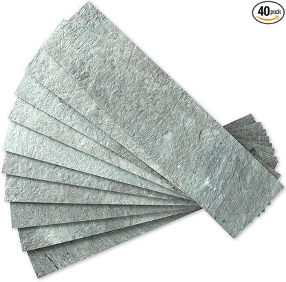 AULIGET 40-Piece Mountain Rock Peel and Stick Backsplash Wall Tiles, 3" x 12" PVC Faux Stone Stick on Tiles for Backsplash Kitchen, Bathroom, Laundry Room, Camper, Fireplace