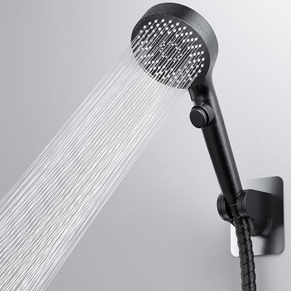 RV Shower Head with Stainless Steel Hose, 5 Mode High Pressure Shower Head with Handheld On Off Switch, Camper Shower Head Replacement for RV, Travel Trailer, Motorhome, RV Accessories Part, Black