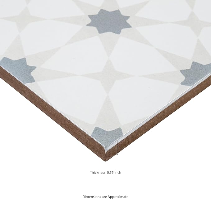 MSI Zoudia Encaustic 8 in. x 8 in. Matte Porcelain Wall & Floor Tile – Bathroom, Kitchen Backsplash, or Countertop