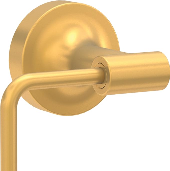 Franklin Brass Voisin (1-Pack) Toilet Paper Holder, Euro Single Post Tissue Roll Wall Mount TP Storage, Satin Gold Bathroom Decor, Accessories VOI50-BB