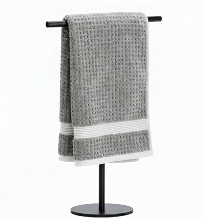 Songtec Hand Towel Holder Stand for Bathroom, Fingertip Towel Rack, Rust-Proof Accessories Jewelry Stand - Black