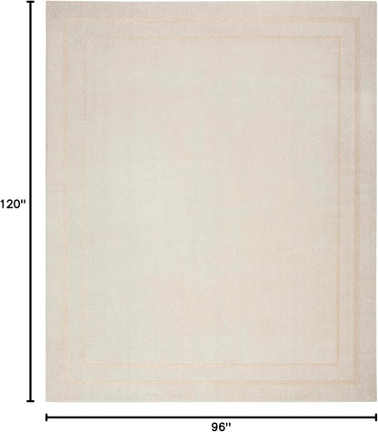 Nourison Home Nourison Essentials Ivory Gold 8' x 10' Area Rug - Easy Clean, Non Shedding, Bed Room, Living Room, Dining Room, Kitchen (8' x 10')