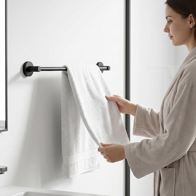 24-Inch Wall Mounted Towel Racks for Bathroom, 4-Piece Towel Bar Set | Rust-Resistant SUS 304 Stainless Steel, 4-Piece Towel Bar Set, Space-Saving Design, Easy Mount for Bath Towel Storage Home