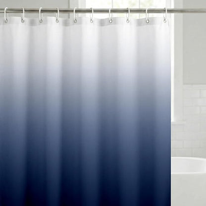 Americanflat 71x74 Blue Ombre Shower Curtain - Water-Resistant Long Shower Curtain with Durable Metal Grommets and 12 Hooks - 100% Polyester
