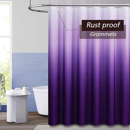 Shower Curtain Liner, Purple Lightweight Shower Curtain Liners, Plastic Shower Curtains, 72x72 inch PEVA Shower Liner with 12 Grommet Holes and Magnetic Weights