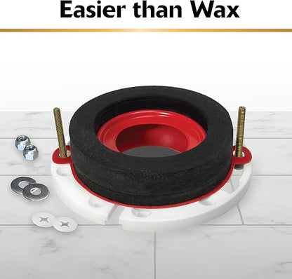 Korky 6000CP Toilet Wax Free Seal Kit with Hardware - 4 Pack