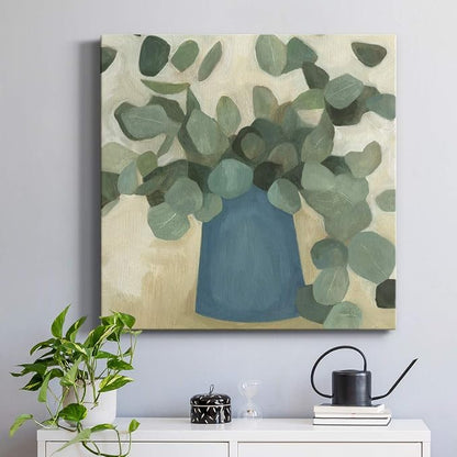 Renditions Gallery Greenery Still Life Wall Art, Premium Gallery Wrapped Canvas Decor, Ready to Hang, 32 in H x 32 in W, Made in America Print