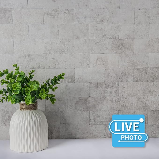 Art3d Peel and Stick Backsplash, Stick on Wall Tile, 10-Pack, Natural White | PVC, Self Adhesive, Splash Resistant, Multi-Surface Compatibility, Ideal for Kitchens, Fireplaces, Stair Areas