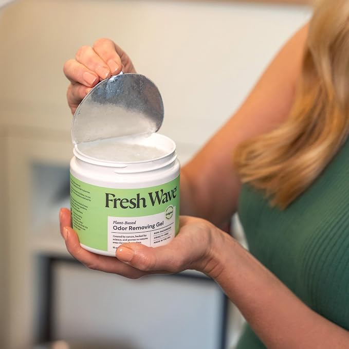 Fresh Wave Original Odor Eliminator Gel 2-Pack 15 oz & 7 oz Air Freshener | Plant-based formula. No parabens or harsh chemicals. EPA Safer Choice. Bathroom & closet odor absorber. Refillable.