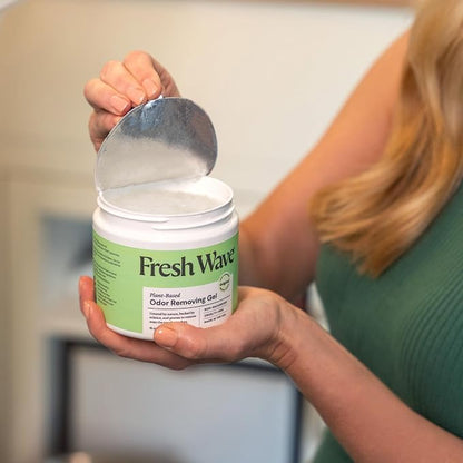 Fresh Wave Original Odor Eliminator Gel 2-Pack 15 oz & 7 oz Air Freshener | Plant-based formula. No parabens or harsh chemicals. EPA Safer Choice. Bathroom & closet odor absorber. Refillable.
