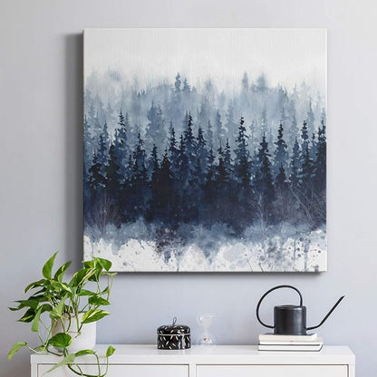Renditions Gallery Indigo Forest Wall Art, Premium Gallery Wrapped Canvas Decor, Ready to Hang, 32 in H x 32 in W, Made in America Print