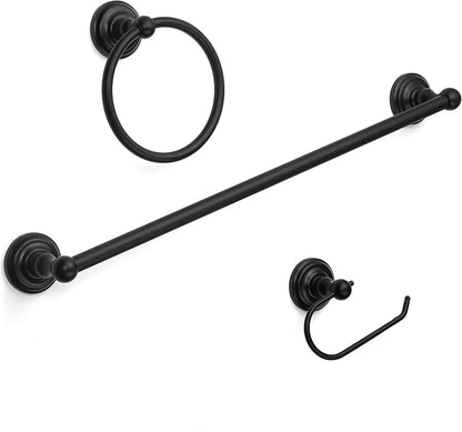 Royal Series 3 Piece Black Bathroom Hardware Set: MBA5500-3