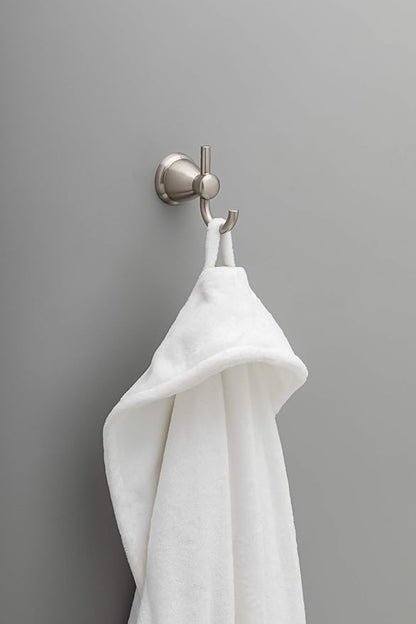 Franklin Brass Kinla 5-Piece Bathroom Set Satin Nickel 18" and 24" Towel Bar Racks, Toilet Paper Holder, Ring, Hook KIN5PC-SN