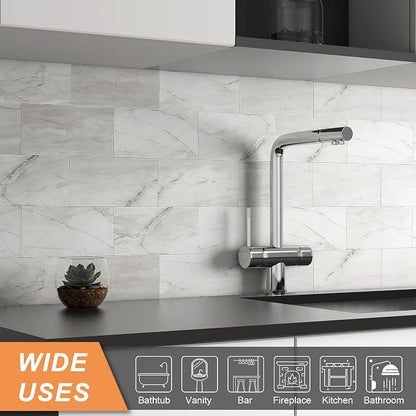 VAOVI Matte Peel and Stick Tiles Bathroom Wall(23pcs,Web Gray)