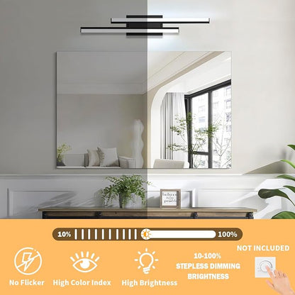 32 in Retractable Bathroom Vanity Light-ETL Certificated 5700K Bathroom Light Bar Vanity for Mirror-34W 2 Pack