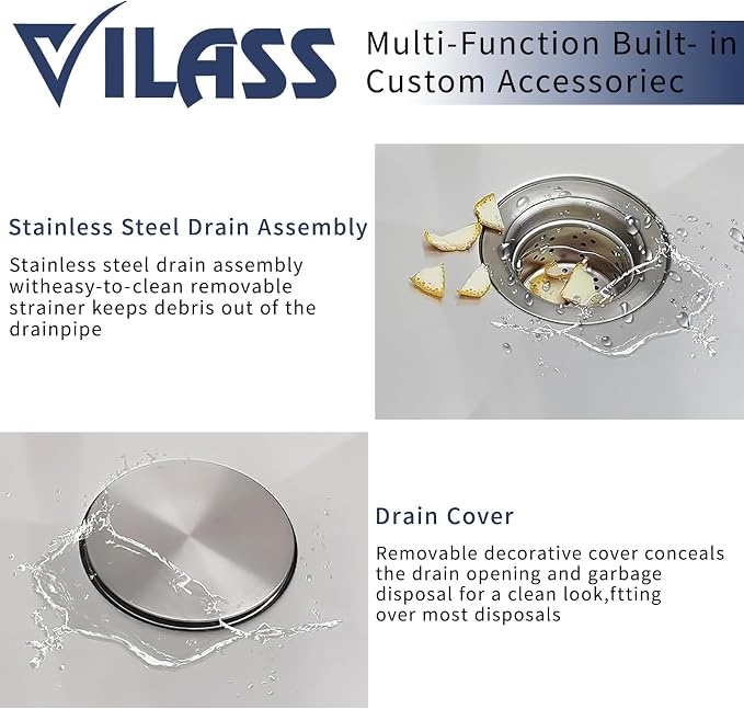 Bar Sink 15x15 Inch Drop in Bar Sinks with Faucet Combo Modern Stainless Steel Small Kitchen Sink Single Bowl RV Sink