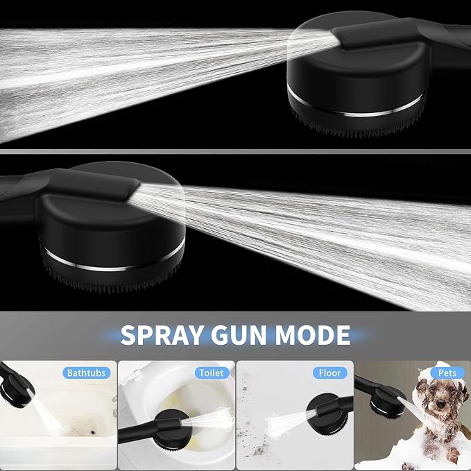 Filtered Shower Head with Handheld, High Pressure 3 Spray Showerhead with Filters & Upgraded Anti-clog Nozzles for Hard Water -Remove Chlorine, Reduce Dry Itchy Skin -ON/OFF Switch for Pet Bath