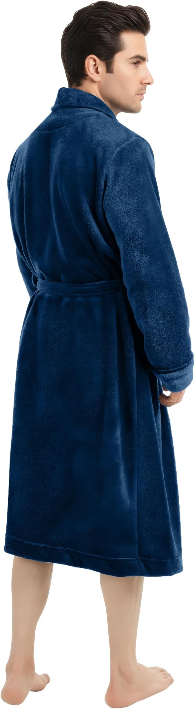 NY Threads Mens Robe, Luxury Plush Fleece Mens Bathrobe, Spa Bath Robe for Men