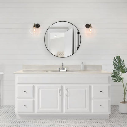 Design House Single Sink Vanity Top, 61", Ivory | With Backsplash, , Countertop, Classic, Cultured Marble, Bath, 597419