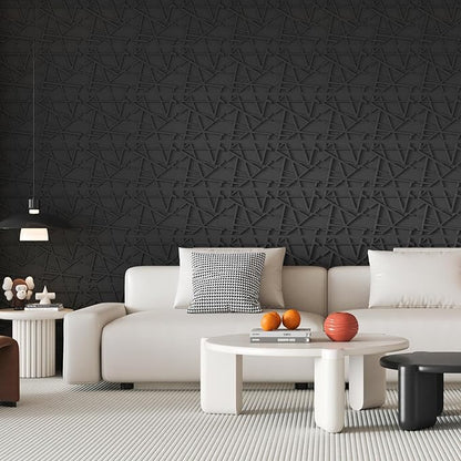 Art3d 20 Pack Decorative 3D Wall Panels, 19 Sq.Feet PVC Interior Wall Décor, 11.8"x11.8", Black