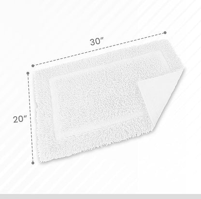 Martex 100% Cotton Ringspun Bath Rug | Super Soft | Super Absorbent | Essential Bathroom Rugs | Non-Slip Bath Mat | Quick Drying Bath Mat | White