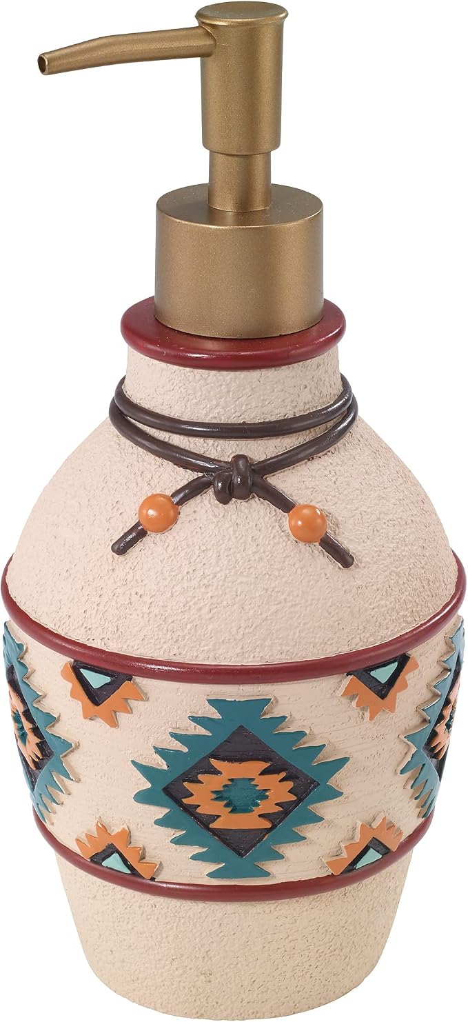 Avanti Linens - Soap Dispenser/Lotion Pump, Decorative Home Decor (Navajo Dance Collection)