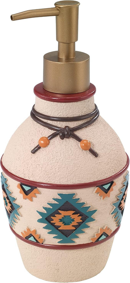 Avanti Linens - Soap Dispenser/Lotion Pump, Decorative Home Decor (Navajo Dance Collection)