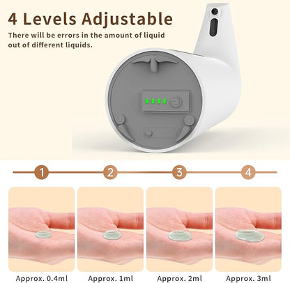 Automatic Liquid Soap Dispenser, 4-Level,Rechargeable | Plastic,13.5oz/400ml White Touchless Electric Hand & Dish Countertop Soap Dispensers with Sensor for Bathroom,Kitchen Sink