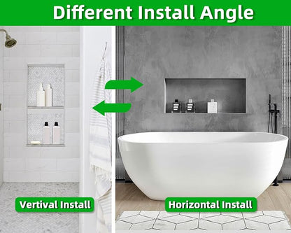 Tile Ready Shower Niche Insert 12"x28",Embedded Size 13"x29",Depth 4" | Waterproof and Ready-to-Tile Niche for Shower Wall,Recessed Showers Shelf Niches Box for Bathroom Renovation/Soap Storage
