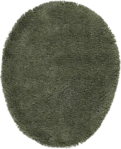Garland Rug Traditional Nylon Washable Deep Fern 4 Piece Set - Lid, Contour, 2 Bath Rugs - Soft, Absorbent, and Stylish for Your Bathroom
