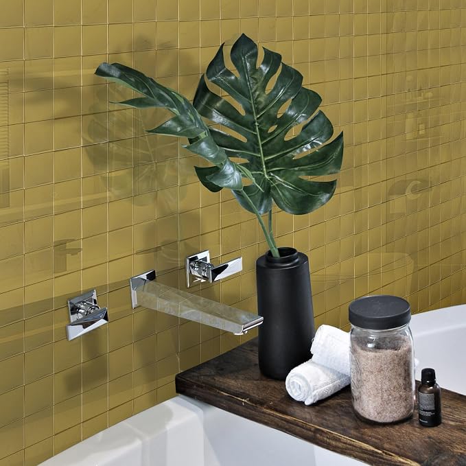Yipscazo 10 Sheet Peel and Stick Backsplash Mosaic Tiles Stainless Steel Metal Kitchen Backsplash Stick on Tiles for Stove, Bathroom, Laundry in Mirror Gold (11.8'' x 11.8'')