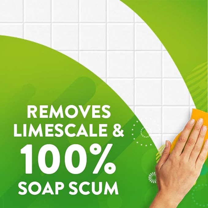 Scrubbing Bubbles Mega Bathroom and Shower Cleaner Spray, Foaming Action Removes Limescale and Soap Scum, Rainshower Scent, 32oz