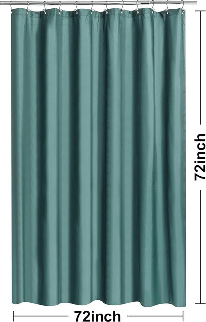N&Y HOME Fabric Shower Curtain or Liner with Magnets, Teal | Hotel Quality, Washable, Water Repellent, Cloth Shower Curtain with Grommets for Bathroom, Standard Size