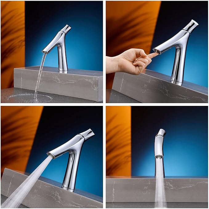 Faucet for Bathroom Sink Single Handle Bathroom Faucet 1 Hole Brass Hot and Cold Chrome
