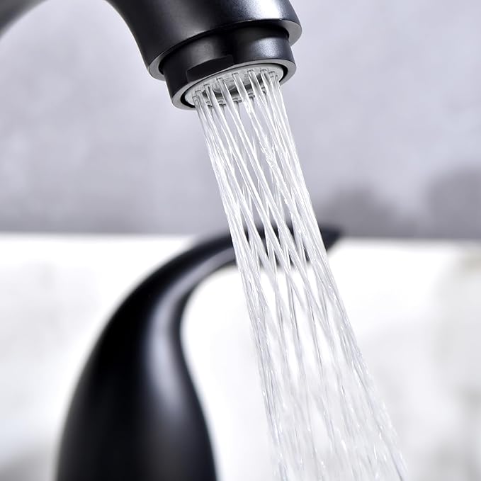 Sumerain Widespread 8 inch Bathroom Faucet - Black Basin Faucet with Two Handles
