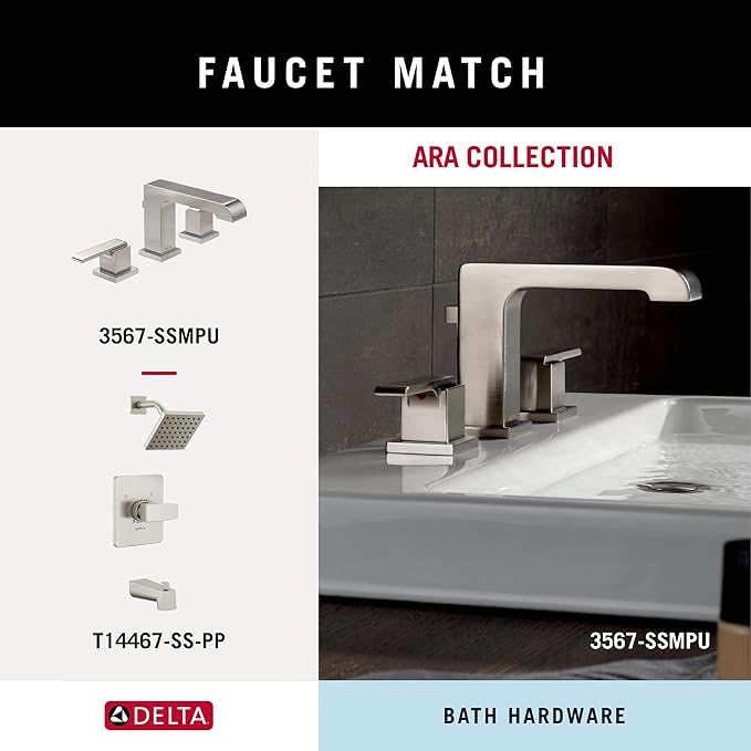 Delta 77518-SS Ara 18-in Wall Mount Towel Bar Bath Hardware Accessory in Stainless Steel