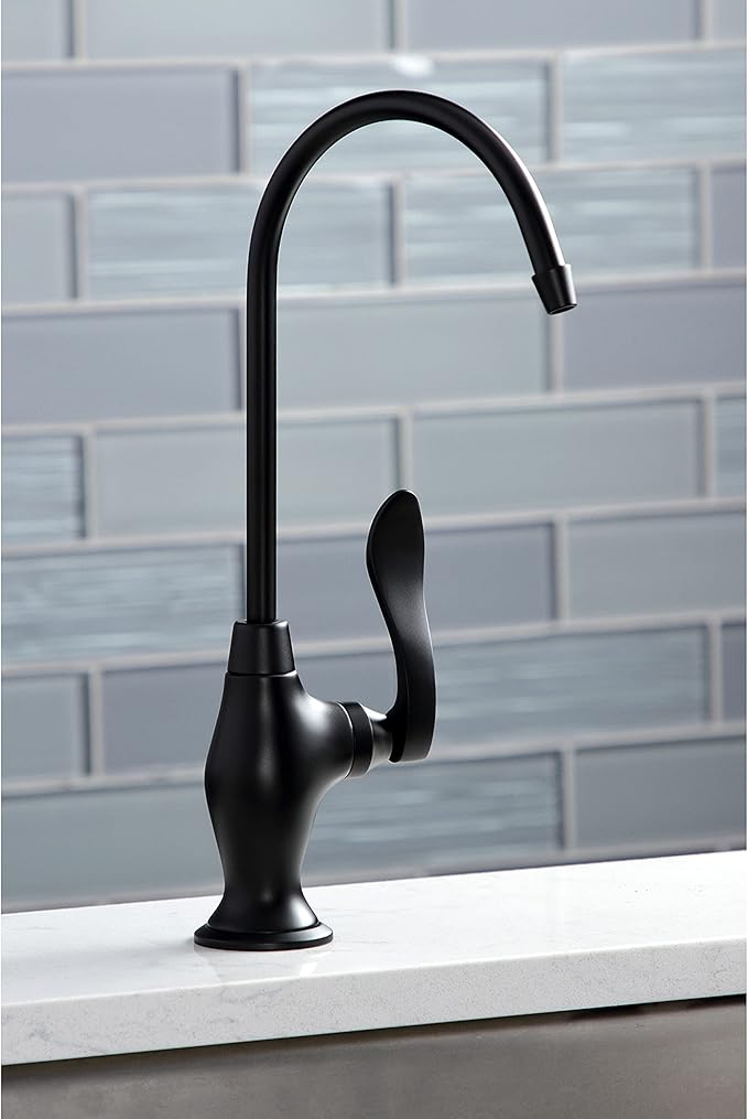 Kingston Brass KS3190NFL NuWave French Single Handle Water Filtration Faucet, Matte Black