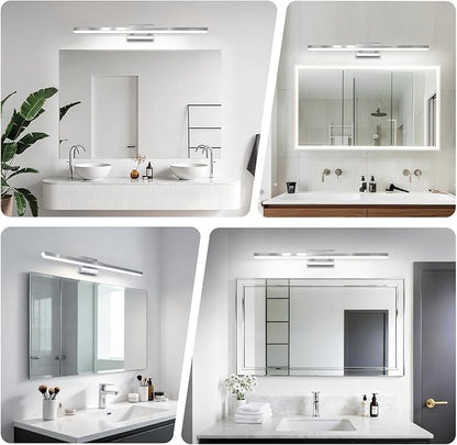 IZORRO Modern Bathroom Vanity Light 40 inch, Rotatable, 32W Dimmable Led Bathroom Light Fixture Over Mirror, Chrome Vanity Light Bar (Cool White 6000K)