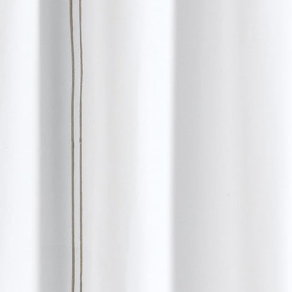 Lush Decor Hotel Collection Shower Curtain Single 72" W x 72" L White & Wheat - White Shower Curtains for Bathroom - Bathroom Curtain - Modern Decor