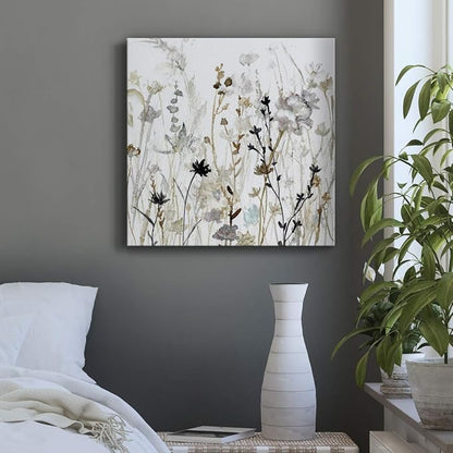 Renditions Gallery Wildflower Mist Wall Art, Premium Gallery Wrapped Canvas Decor, Ready to Hang, 16 in H x 16 in W, Made in America Print