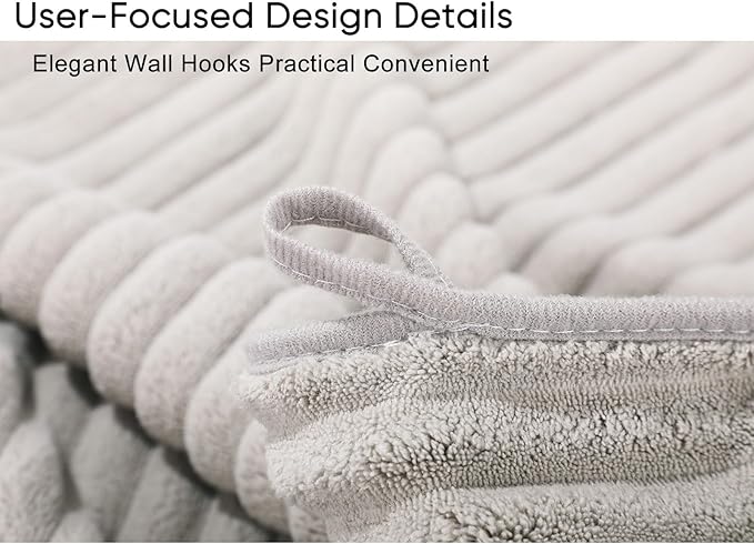 Luxury 2-Piece Quick-Dry Bath Towel Set 27.5X 55 Inches – Ultra Soft Microfiber for Bathroom, Bar, Pool, Gym & Travel – Elegant Twill Design