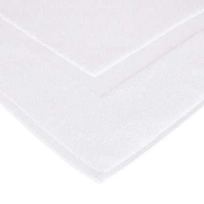 Amazon Basics Non-Slip Cotton Bath Mat, 100% Cotton Absorbent, Machine Washable, 31" L x 20" W, Bright White (Pack of 2)