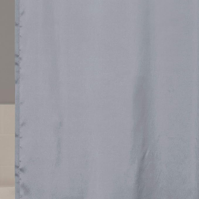 Lush Decor Lillian Shower Curtain | Textured Shimmer Circle Design Bathroom, 72” x 72”, Gray