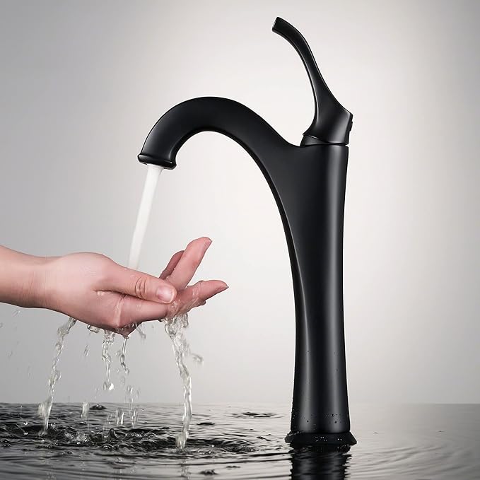 KRAUS KVF-1200CH Arlo Single Handle Vessel Bathroom Faucet with Pop Up Drain, Chrome (2 Pack)